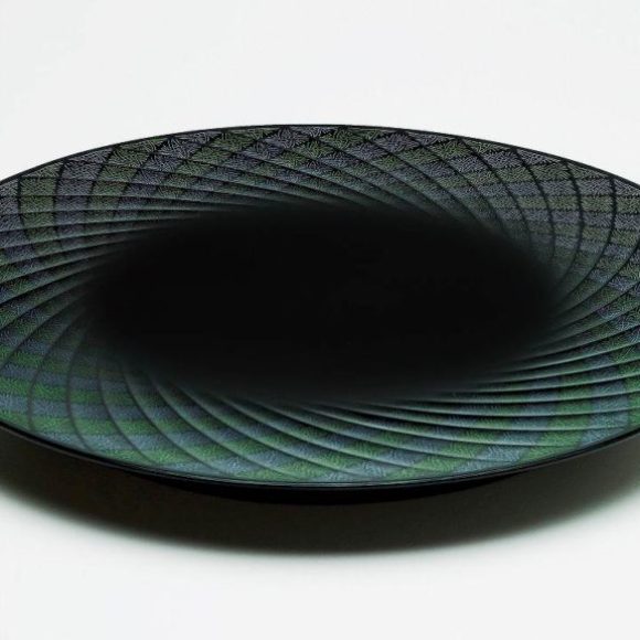 彫漆蒟醤盤-翠-2772